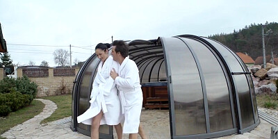 OLD4K. Rich old man spends wonderful time with gorgeous brunette Angie Moon