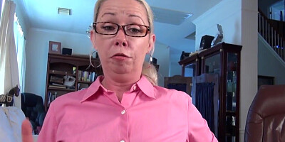 Hairy stepaunt is going to talk dirty to you in POV