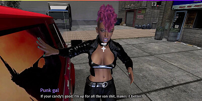 Ahitr 3 - 3D Sex - 3D Cartoon Sex - Sex with a Punk Girl - Pussy Rubbing Against Cock and Sex From Behind Scene
