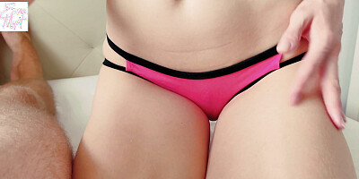 Stepsister decided to help me cum with pussy job &amp, handjob, and couldn',t resist to fuck until cumshot