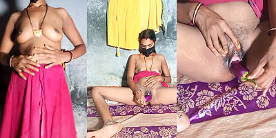 bhabhi apne bur me baigan dal liya