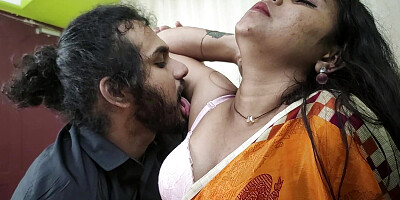 Saree and bra part 2 armpit lick romance of Viashnavy and Sharun Raj, Mallu couple hot saree armpit romance, Desi malayali love