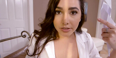 Brunette babe choking on a monster cock and taking it doggystyle