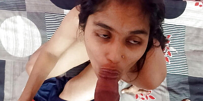 while coming from school my boyfriend fucked me hard and the fluid from his cock spilled allover my mouth