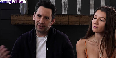 Submissive BDSM 21yo GF fucked in muff by dom neighbor