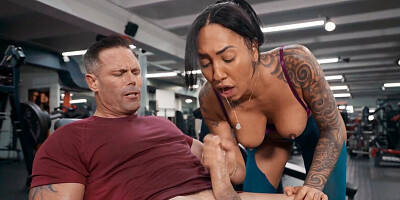 Kona Jade gets fucked hard by her fitness instructor