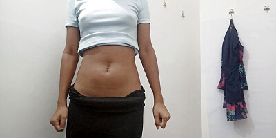 young pretty indian shows her big tits and hairy pussy