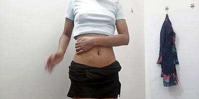 young pretty indian shows her big tits and hairy pussy