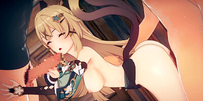 【Genshin Impact Kirara】gangbang 3D Hentai Animation.(Fingering,handjob,blowjob,sex)