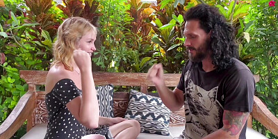 Using his handsome face as my chair