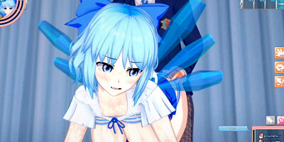 [Hentai Game Koikatsu! ]Have sex with Touhou Big tits Cirno. 3DCG Erotic Anime Video.