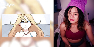 DERPIXON PARTY GAMES HENTAI REVIEW REACTION RATING - ExotiqFox Solo Gooner Girl Masturbation