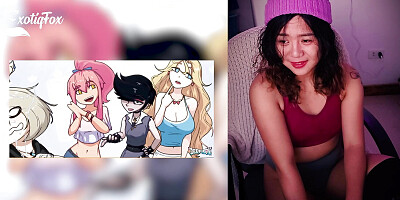 DERPIXON PARTY GAMES HENTAI REVIEW REACTION RATING - ExotiqFox Solo Gooner Girl Masturbation
