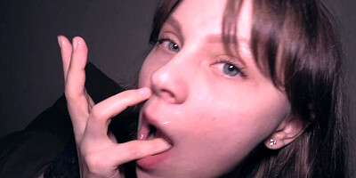 Messy Facials Compilation by Cute Amateur Slut hiyouth - Hottest Cum in Mouth + Cumplay!