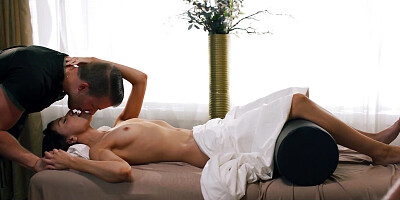 PURE TABOO Lesbian Hime Marie Seduces 2 Masseurs For Sneaky DP Happy Ending During Her Honeymoon