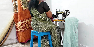 My mother in law was sewing clothes and I had sex with her as if I was helping her