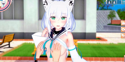 [Hentai Game Koikatsu! ]Have sex with Big tits Vtuber Shirakami Fubuki.3DCG Erotic Anime Video.