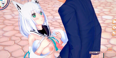 [Hentai Game Koikatsu! ]Have sex with Big tits Vtuber Shirakami Fubuki.3DCG Erotic Anime Video.