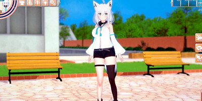 Hentai Game Koikatsu! Have Sex with Big Tits Vtuber Shirakami Fubuki - 3DCG Erotic Anime Video