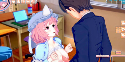 [Hentai Game Koikatsu! ]Have sex with Touhou Big tits Yuyuko Saigyouji. 3DCG Erotic Anime Video.