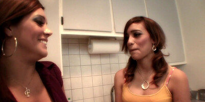 Busty Milf Teaches Young Brunette How To Cook Then Some - CougarsandTeens