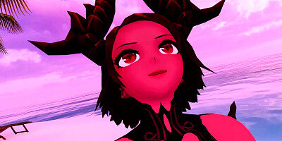 Horny Devil's Sexy Moans on the Beach