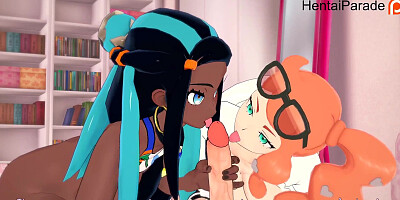 Threesome Nessa x Sonia Pokemon hentai Uncensored