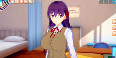 [Hentai Game Koikatsu! ]Have sex with Fate Big tits Sakura Matou.3DCG Erotic Anime Video.