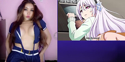 The tutor fucks his student and her busty stepmother- Hentai Kazoku Ep. 1