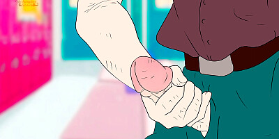 Alya fainted on purpose when she saw the old man',s naked cock! A parody of a hentai cartoon!