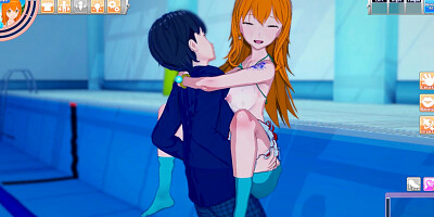 3D Hentaigame - Nami fucked hard and cums underwater