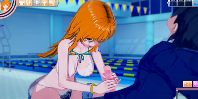 3D Hentaigame - Nami fucked hard and cums underwater