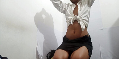Hot girl teasing &amp, fingering pussy on webcam