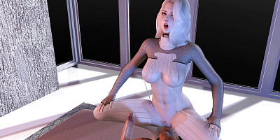 4K 3D Blonde Anime Model Belle with Sexy Lingerie Got Her Wet Pussy Fucked so Hard by Big Cock