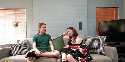 Naughty Stepmom Eileen Gets Surprised By Her Stepson',s Huge Cock And Can',t Stop Touching It!