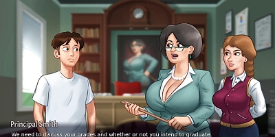 Summertimesaga big booby stepmomg gives tight hug &amp, sexy neighbourer by sassyvid21