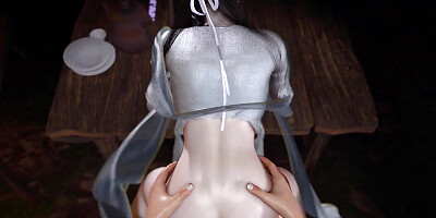 3D Cute Chinese Cosplay Model Cheating with Big Old Dick
