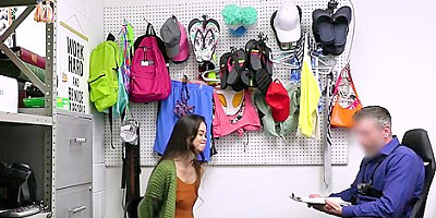 Backroom Quickie With Asian Cougar After She Gets Busted