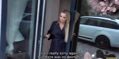 DEBT4k. Desperate housewife is ready to be fucked to keep her fancy car