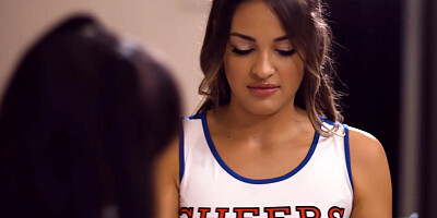 ADULT TIME - teen 18+ Cheerleader Gizelle Blanco Rubs Her Teammate's Clit Before They Masturbate!