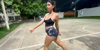 While My Shy Step Sister Does Her Exercises