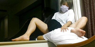 Cheating Couple Hotel Window, Cunnilingus Sex Video