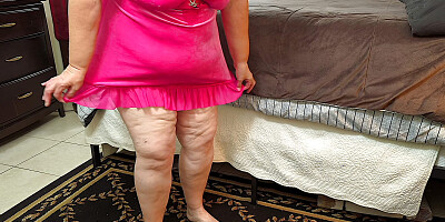 Big Fat BBW SSBBW mature white woman gives blowjob - black cock jerking off &amp, cum on panties - dont cum inside me - bust a nut