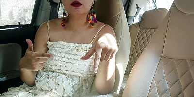 Cute Indian girl sex with het ex-boyfriend fucking harder in car sex smell her panty suck her boobs in hindi
