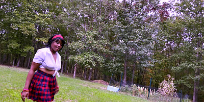 4K- Nina Rivera sucks her teachers dick in his backyard to pass her class