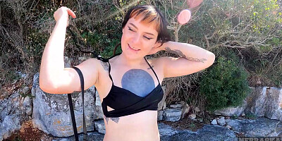 Brilla Naked And On Vacation On Croatian Beach