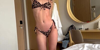 Tiny Step Sister got Horny after beach and wanted to Fuck me in her Hotel room