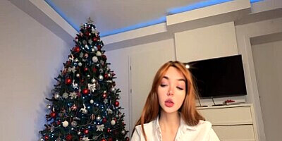 Wake up with Blowjob and Titfuck in the Christmas - HUGE Cum on BIG Boobs