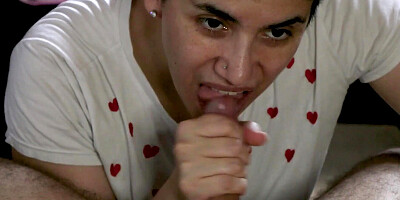 POV Blowjob &amp, Cum Swallow to the Rythm of Nin