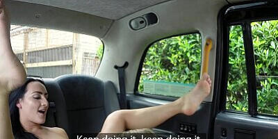 FemaleFakeTaxi Horny lesbians eat wet pussy